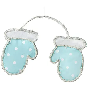 21" Grapevine Hanger: Ice Blue Mittens