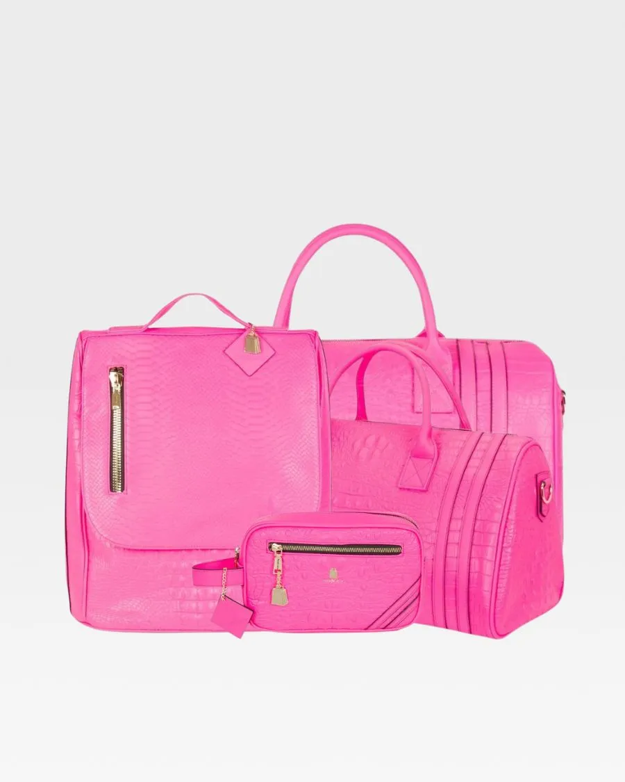 Apollo 2 Travel Set in Neon Pink