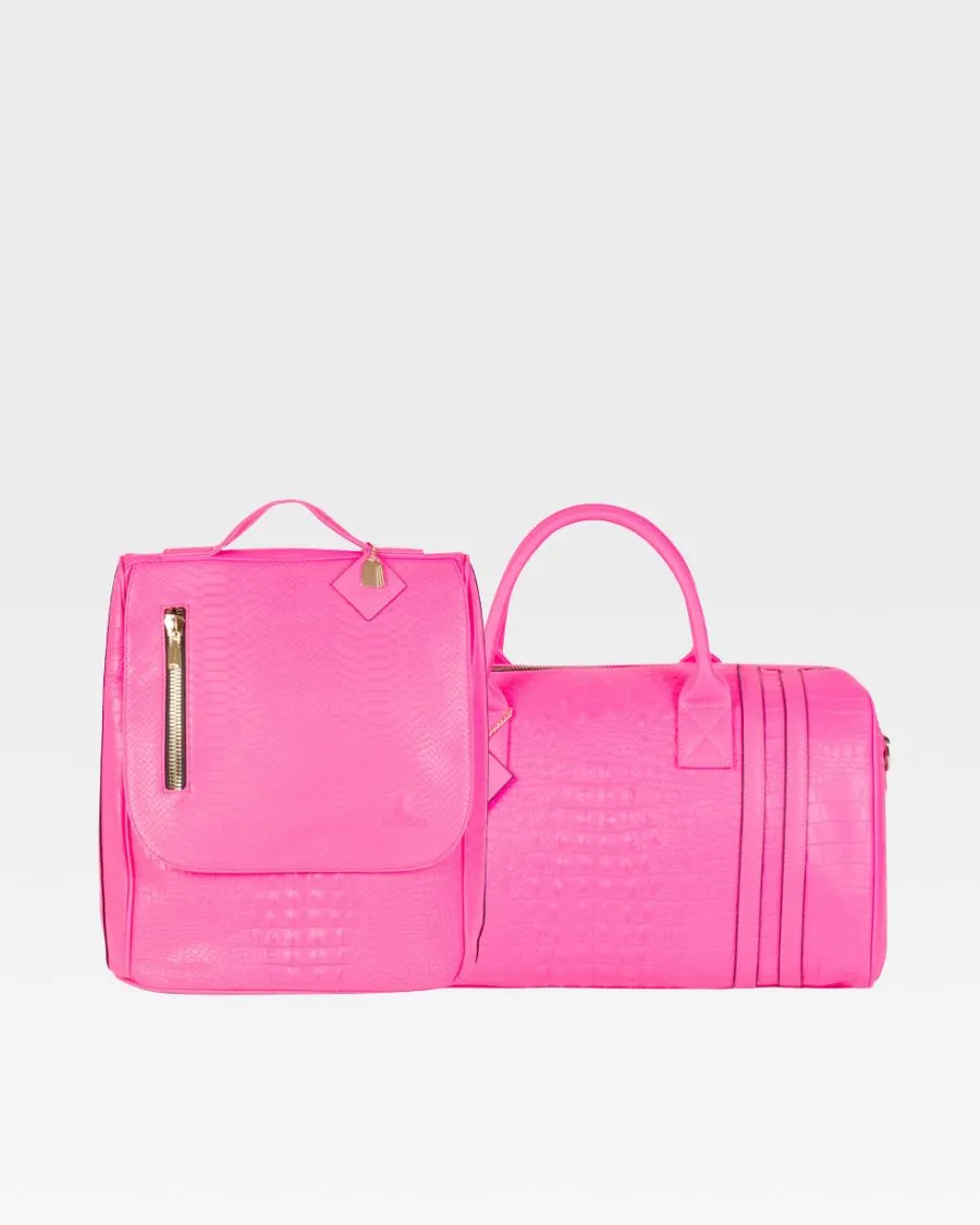 Apollo 2 Travel Set in Neon Pink