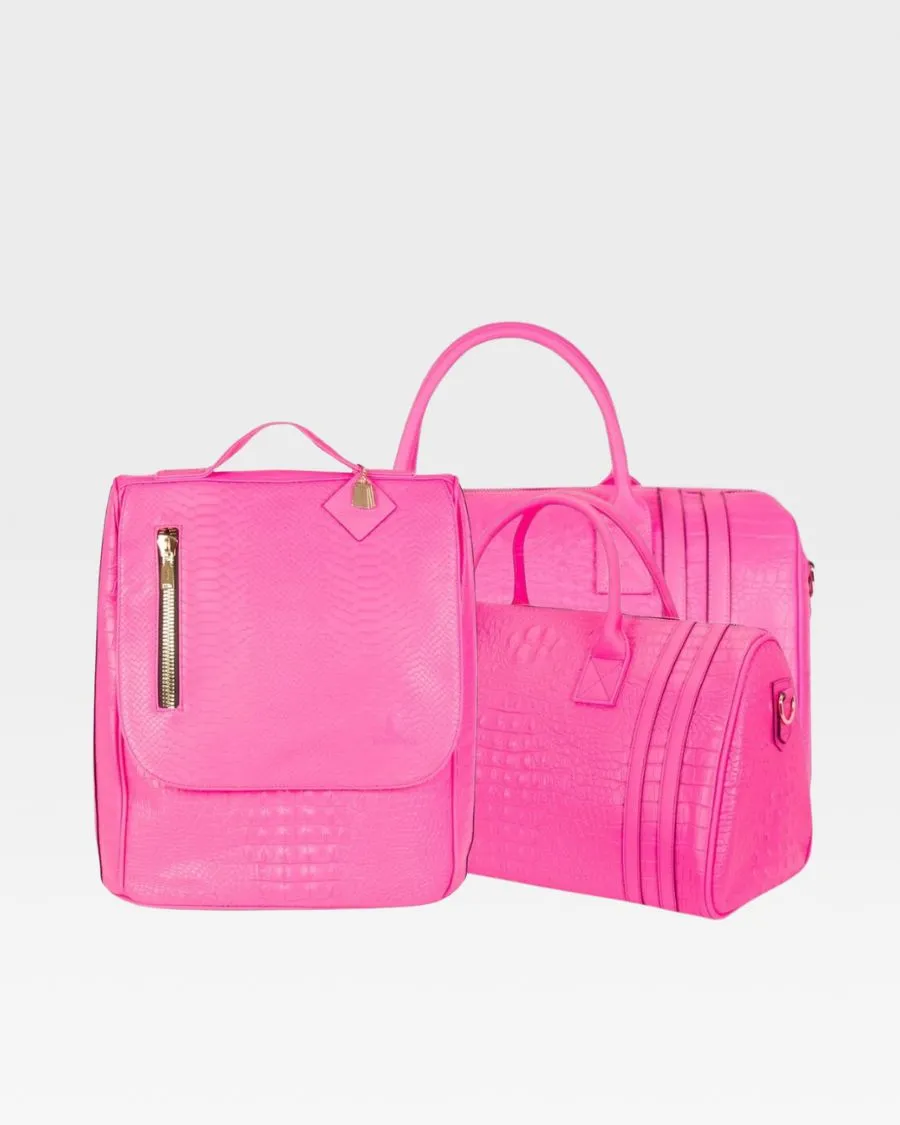 Apollo 2 Travel Set in Neon Pink