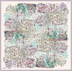 Armine Spring Tide Floral Silk Scarf #82