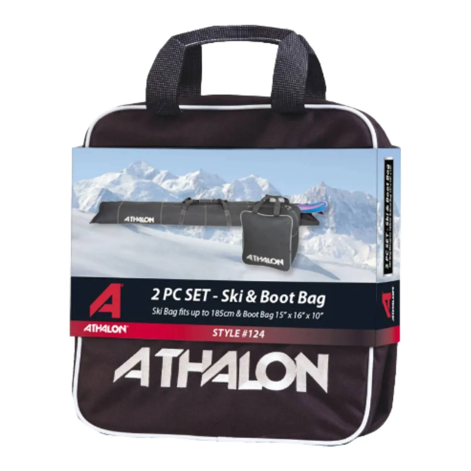 Athalon 124 Two Piece Ski and Boot Set in Sleeve - 185cm | Effortless Storage and Protection for Your Ski Gear