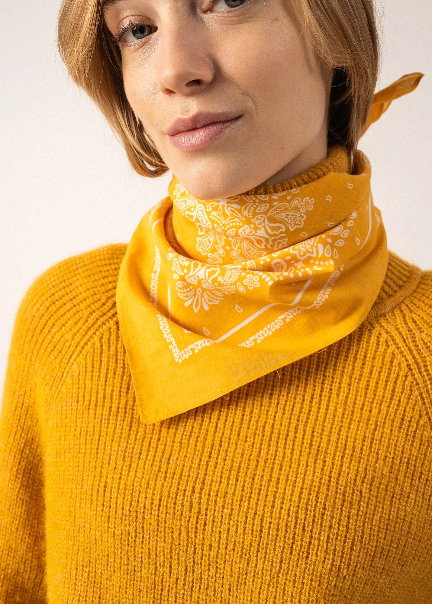 Bandana scarf - in cotton (AMBRE)