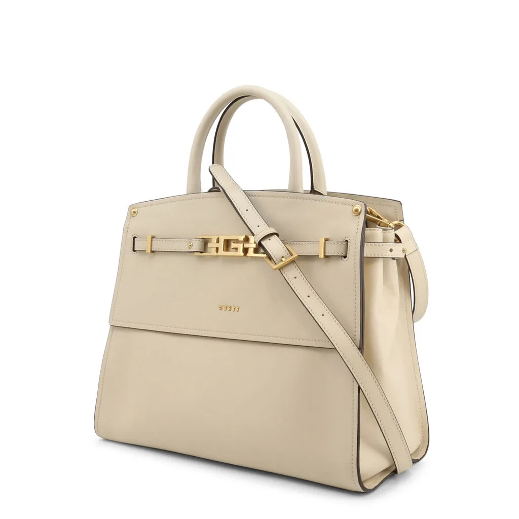 Beige Logo Padlock Handbag