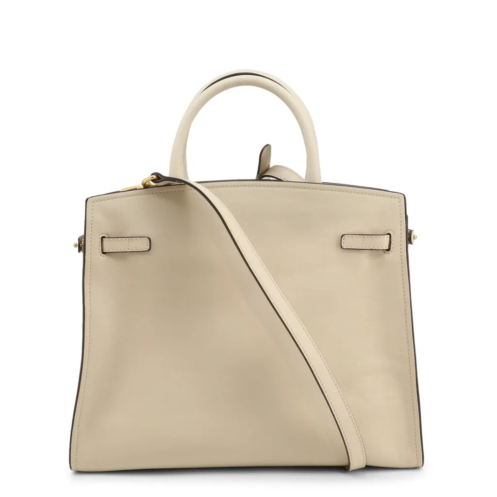 Beige Logo Padlock Handbag