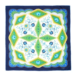 BLUE SILK SCARF 90