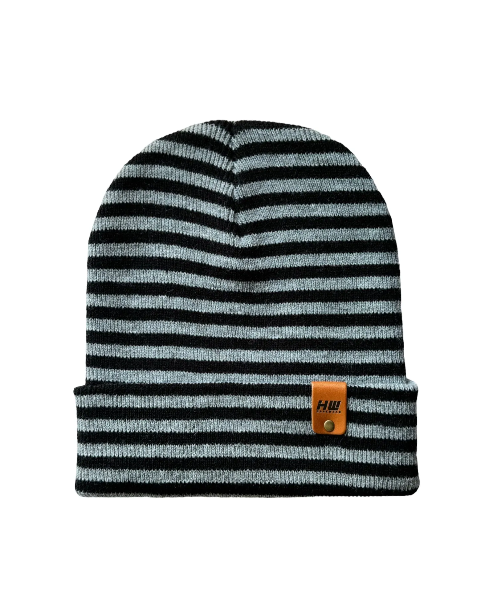 CTD200 HAAKWEAR Traditional RORO Cuffed Beanie / Hat - Black / Gray, Made in USA