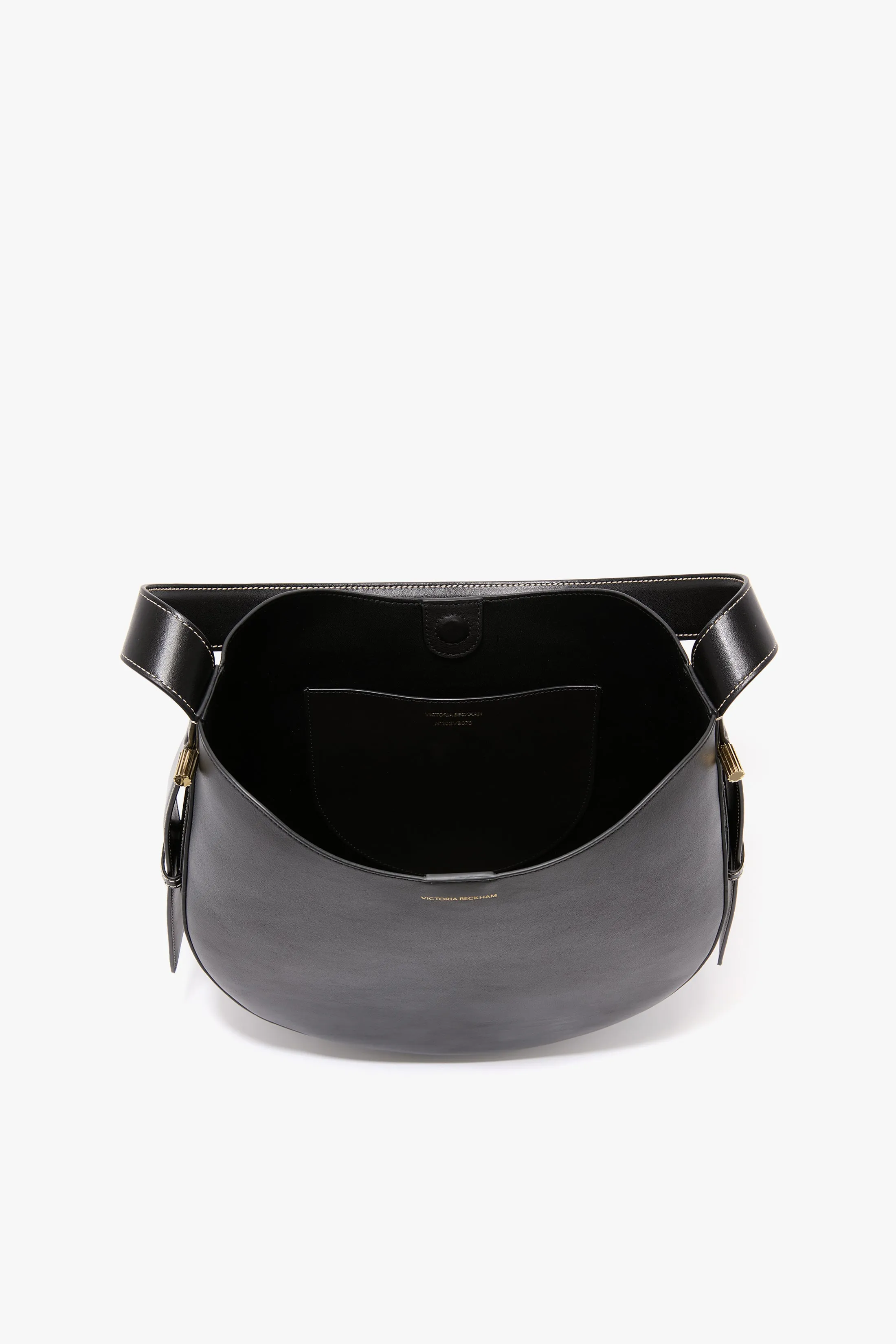 Dia Hobo Bag In Black Smooth Leather