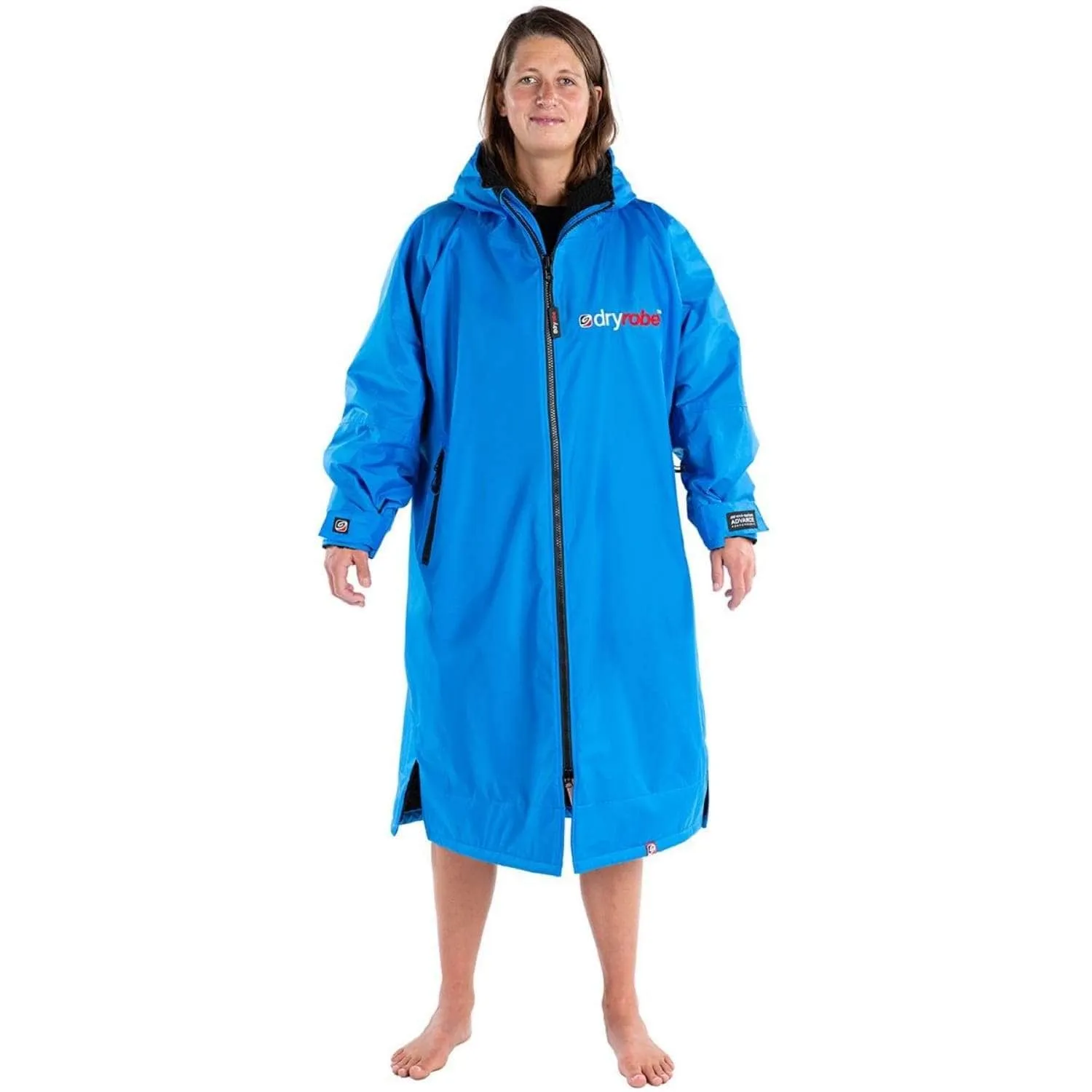 Dryrobe Advance Long Sleeve Drying & Changing Robe - Cobalt Blue/Black