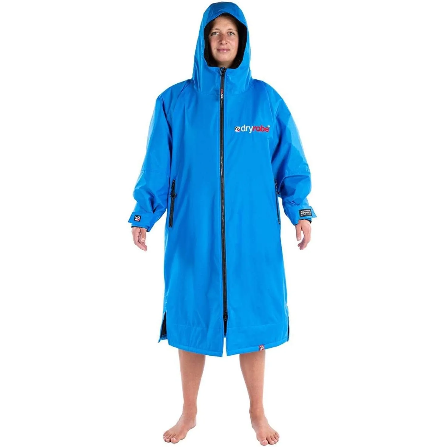 Dryrobe Advance Long Sleeve Drying & Changing Robe - Cobalt Blue/Black