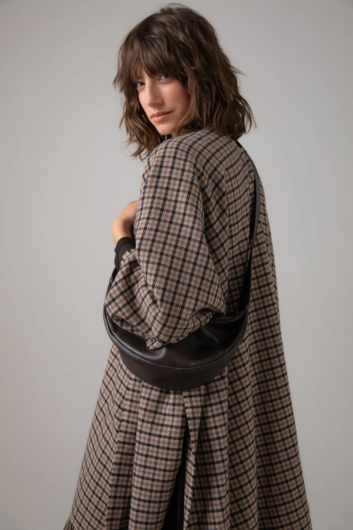 Gunclub Check Cashmere Poncho Cape