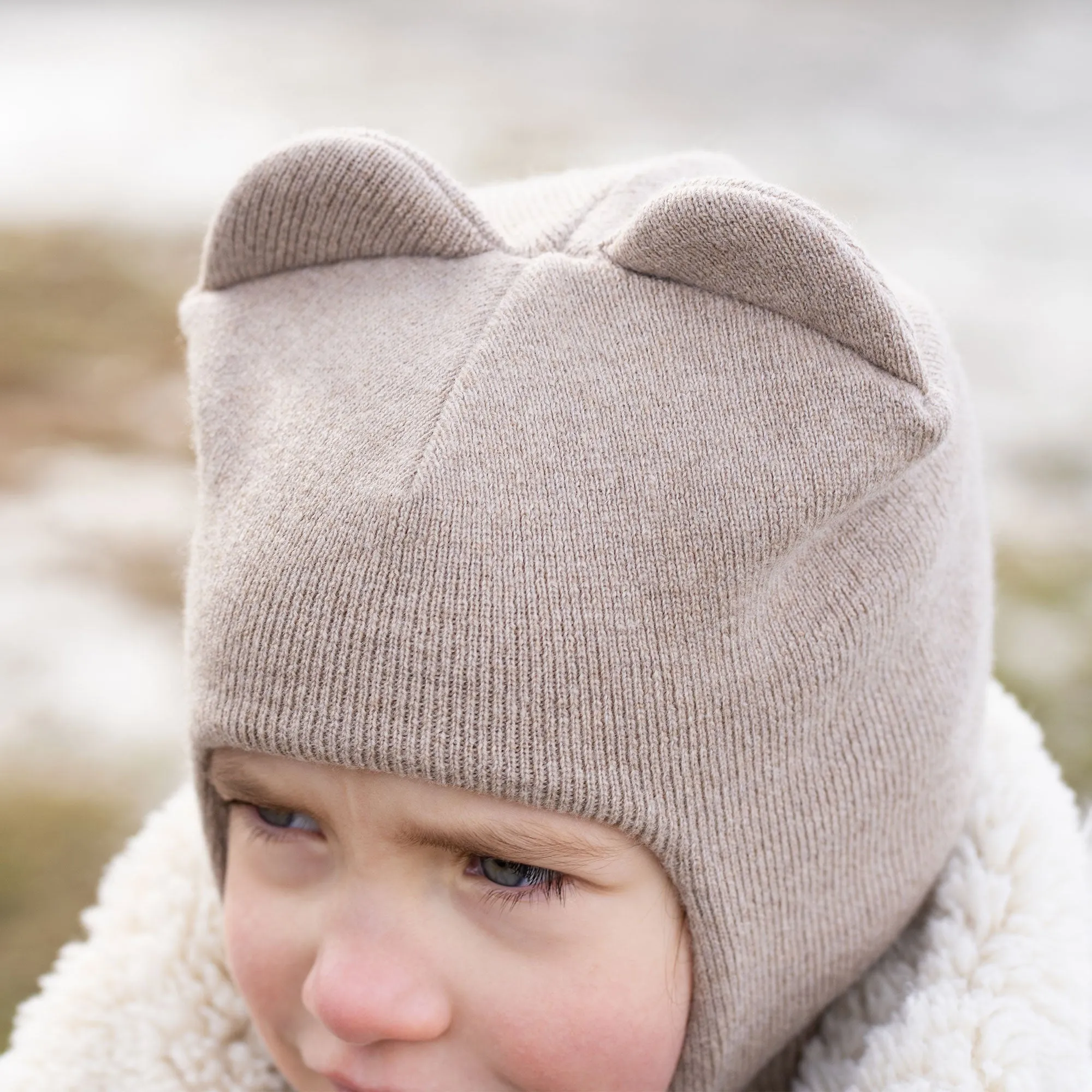 Kids' Knit Balaclava & Mittens Cashmere Blend 2-Piece