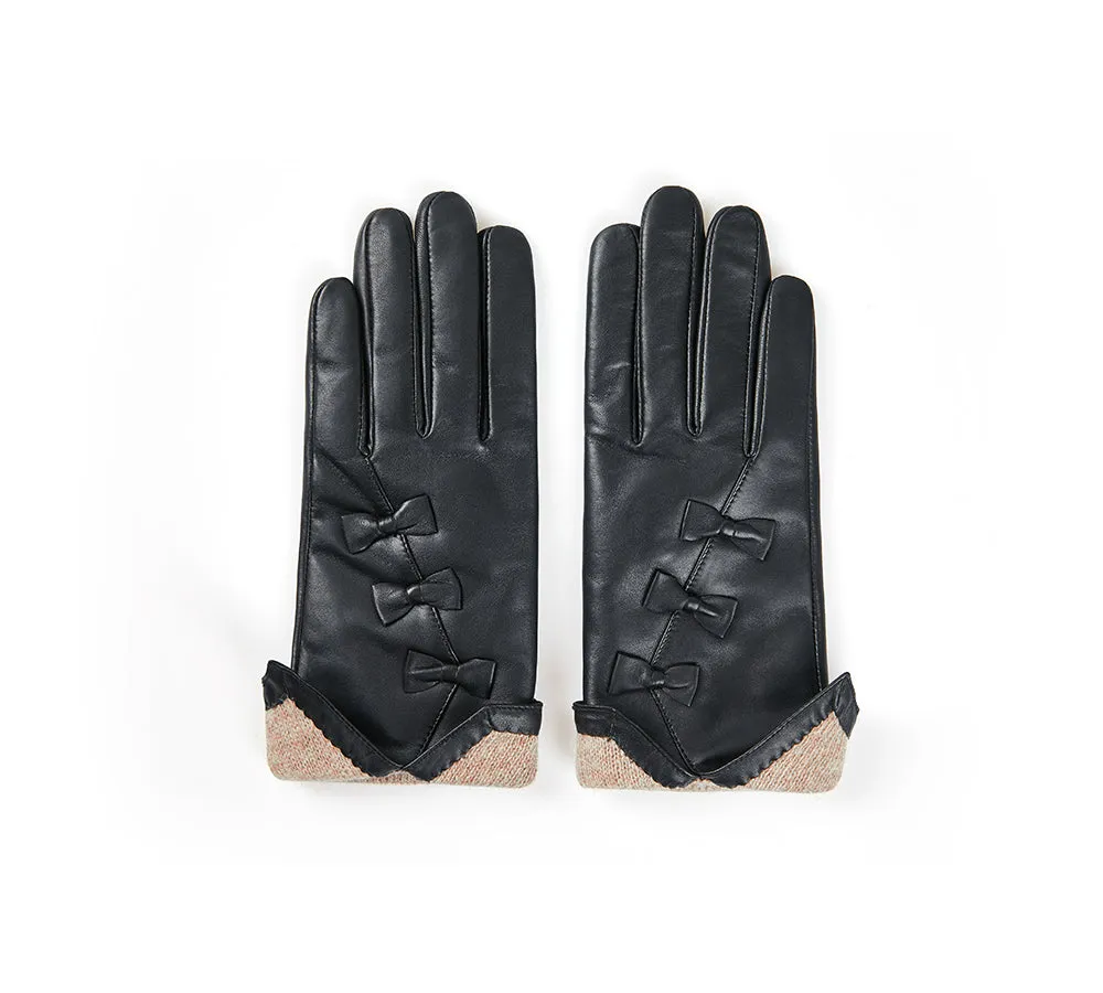 Ladies Sheepskin Wool Leather Gloves Belinda