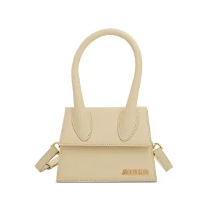 Le Chiquito Moyen Leather Bag in Ivory