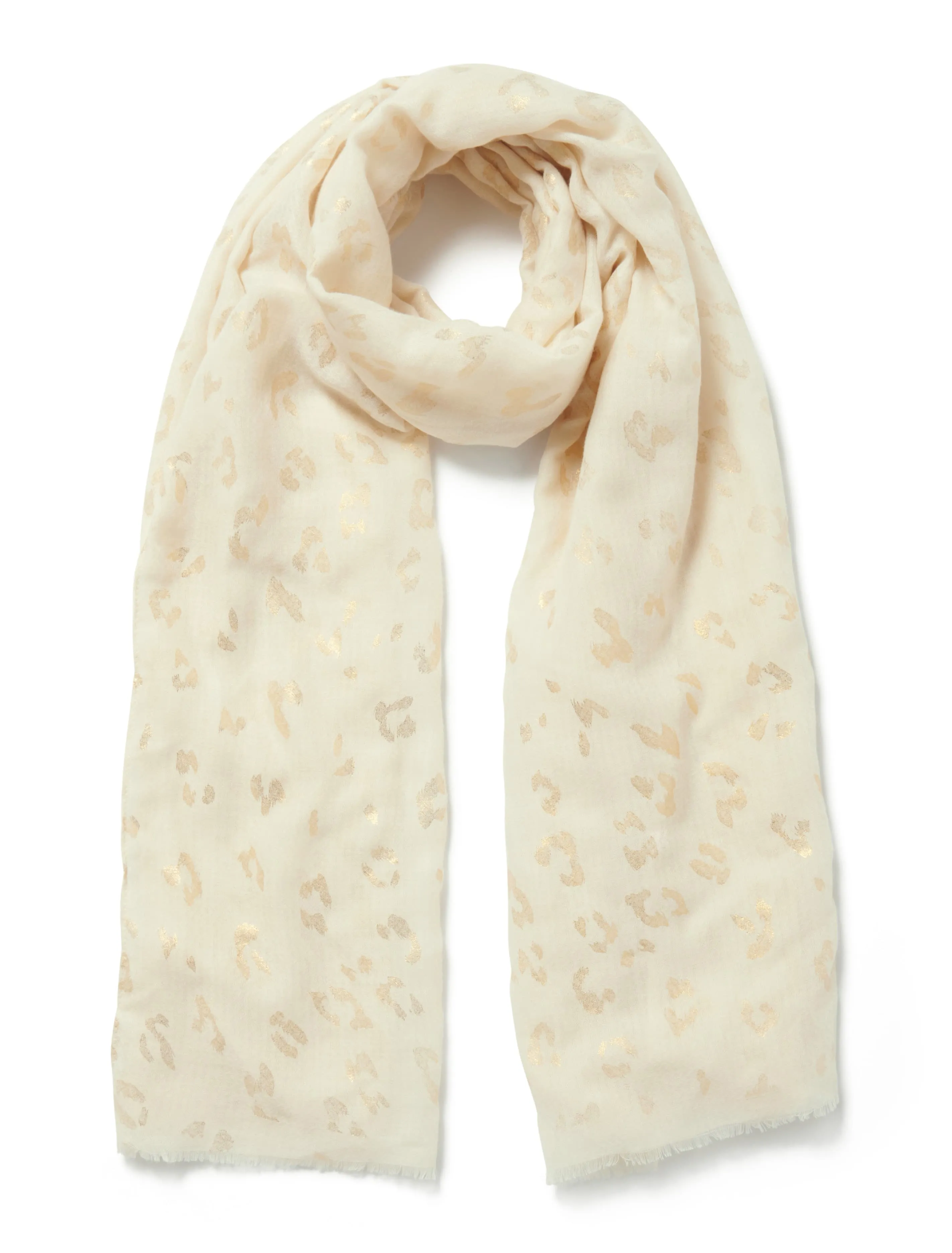 Liza Leopard Foil Print Scarf