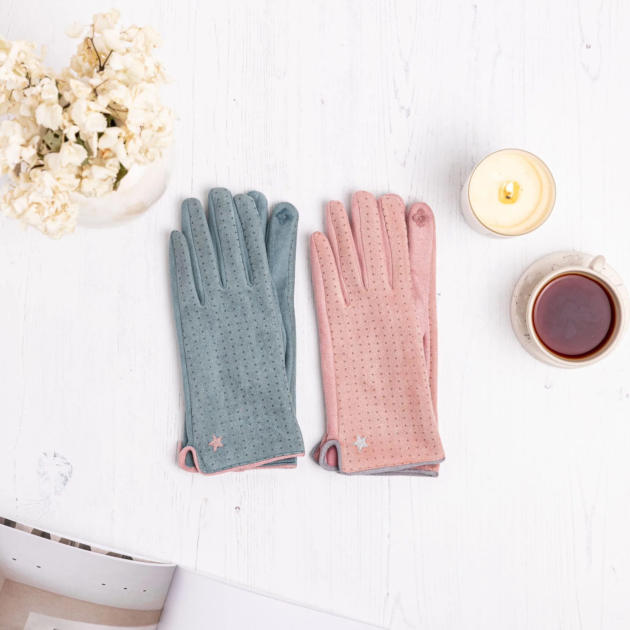 Pastel Suede Gloves