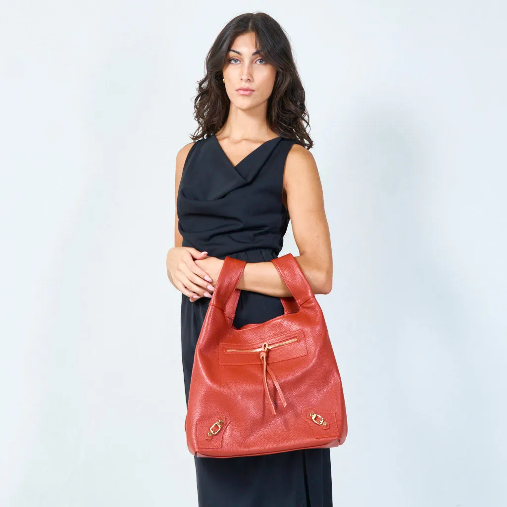 Pebble leather hobo bags wholesale