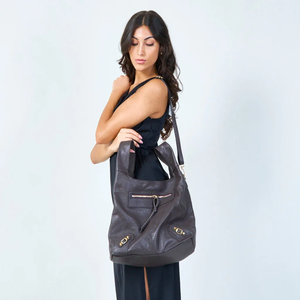 Pebble leather hobo bags wholesale