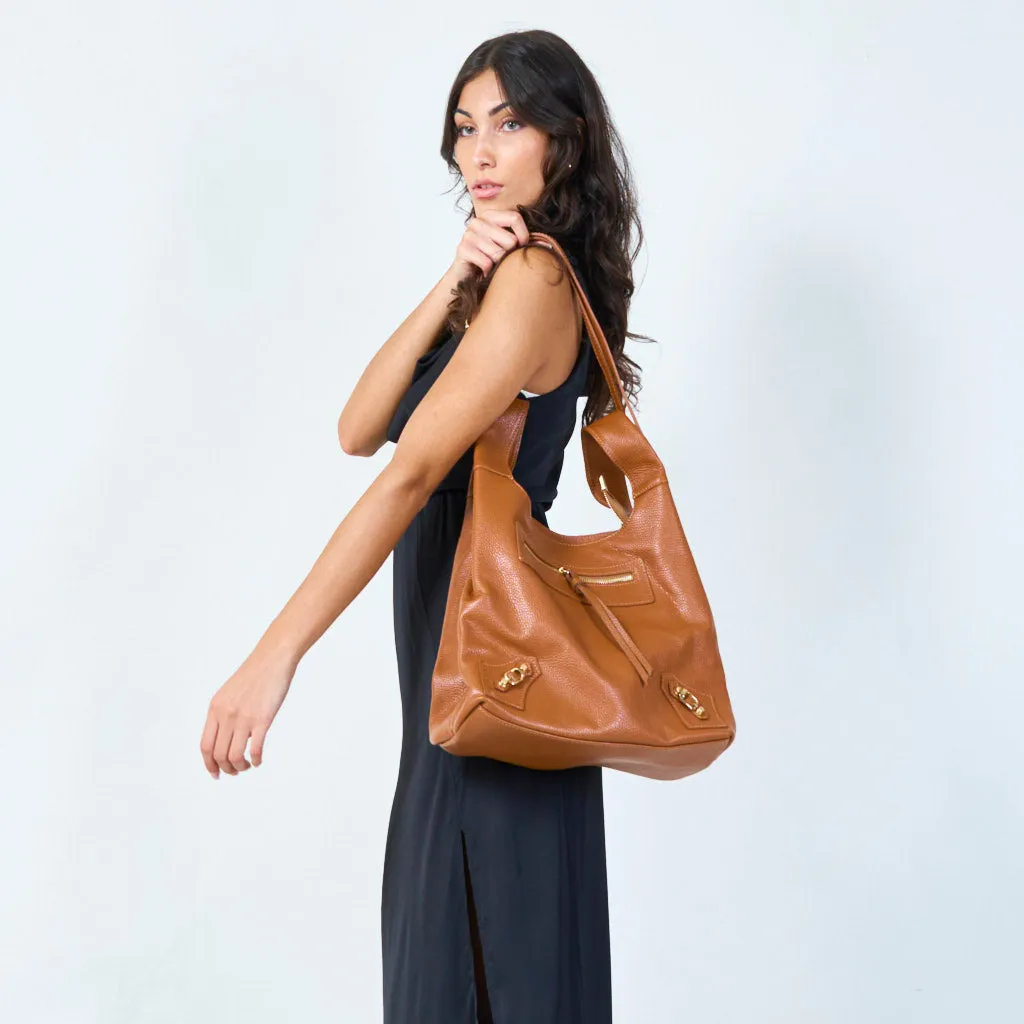 Pebble leather hobo bags wholesale