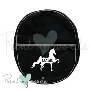 Personalised Equestrian Hat Bag - Saddlebred Design