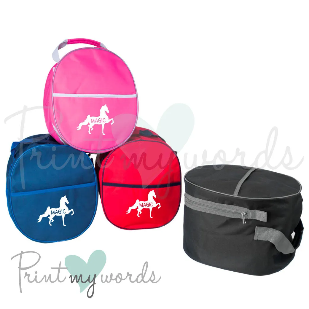 Personalised Equestrian Hat Bag - Saddlebred Design