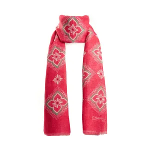 PINK COTTON AND LINEN SCARF