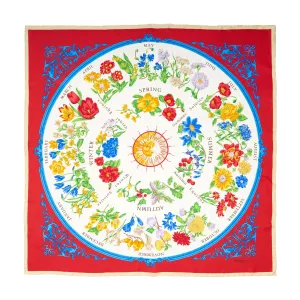 RED SILK SCARF 90