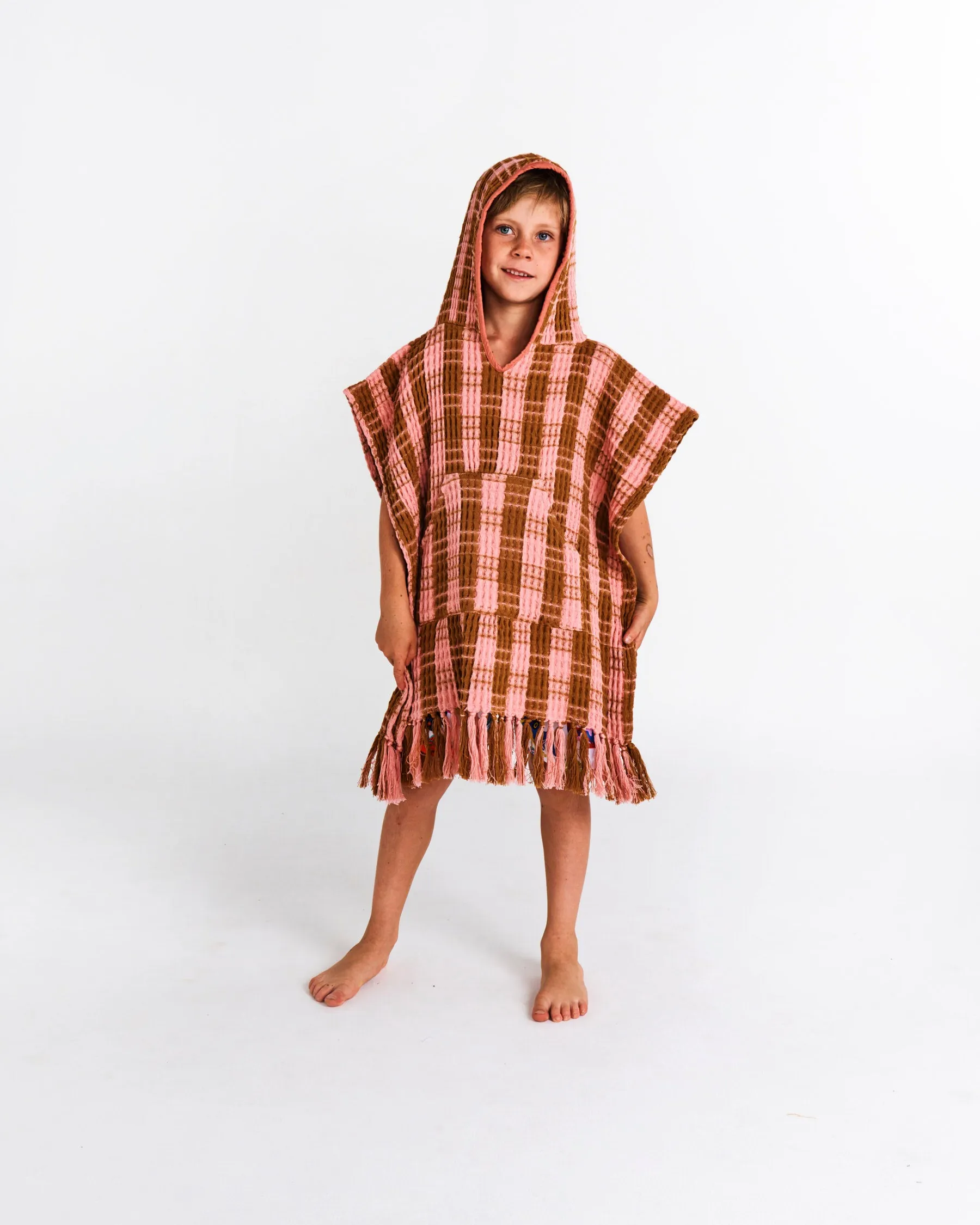 Toasted Marshmallow Kids Waffle Poncho