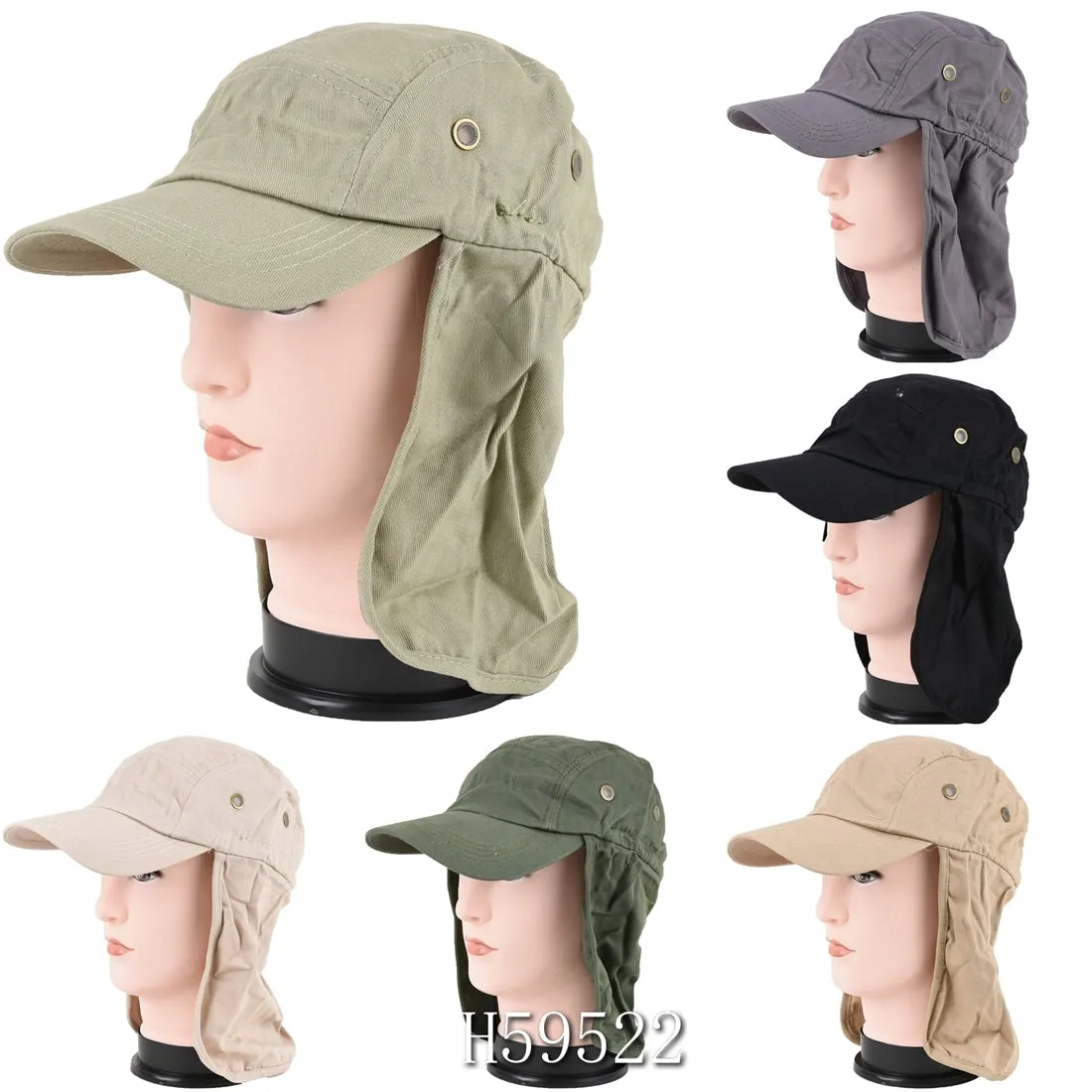 Wholesale Summer Sun Windproof Fishing Cap Hats H59522