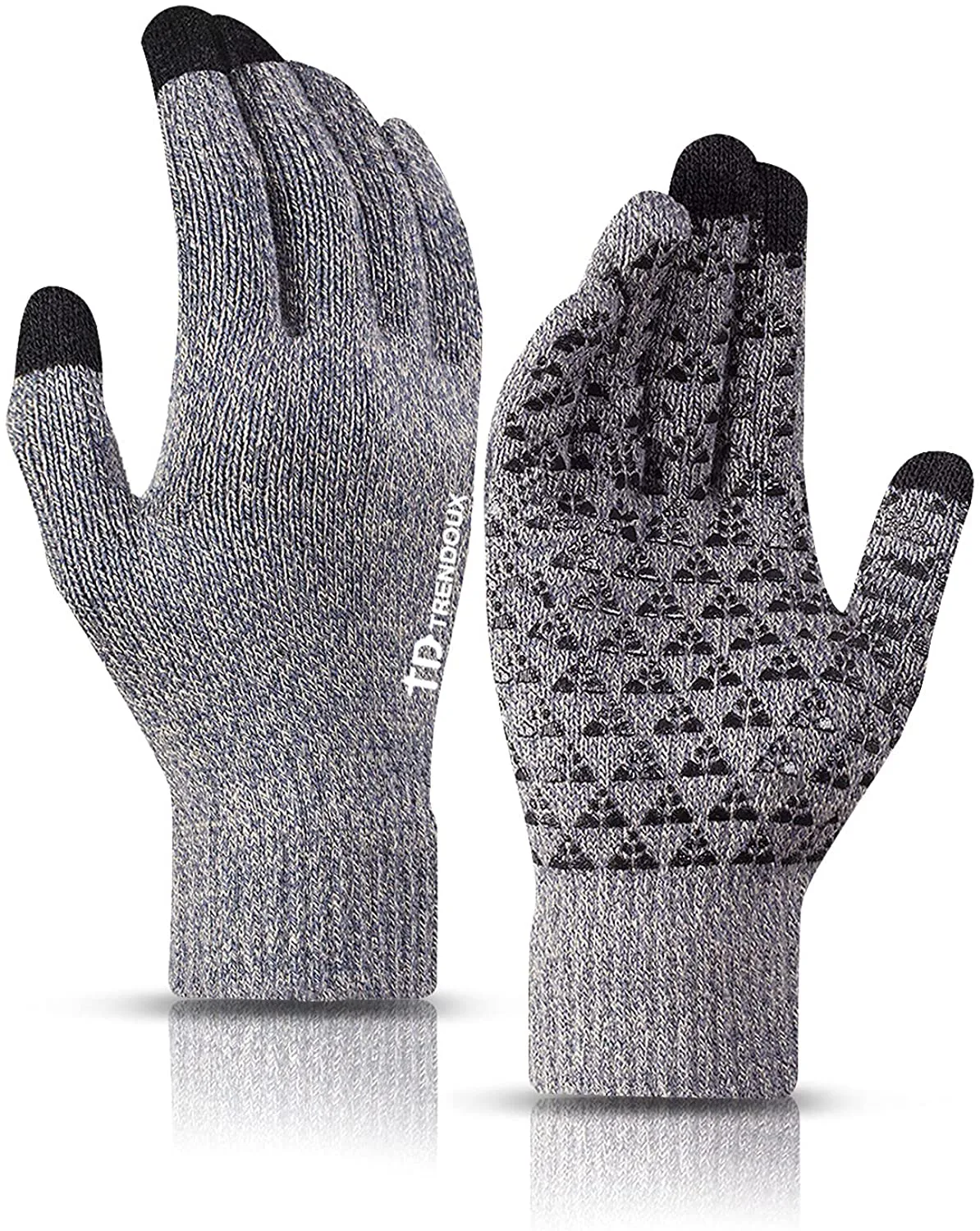 Winter Gloves for Men Women -Touch Screen Anti-Slip Silicone Gel - Elastic Cuff - Thermal Soft Knit Lining